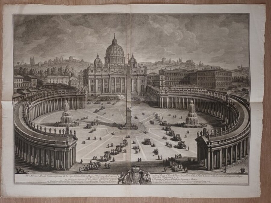 Two Monumental Views of St Peter's Basilica in Rome