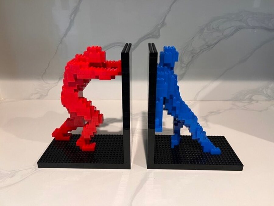 Red and Blue Bookends