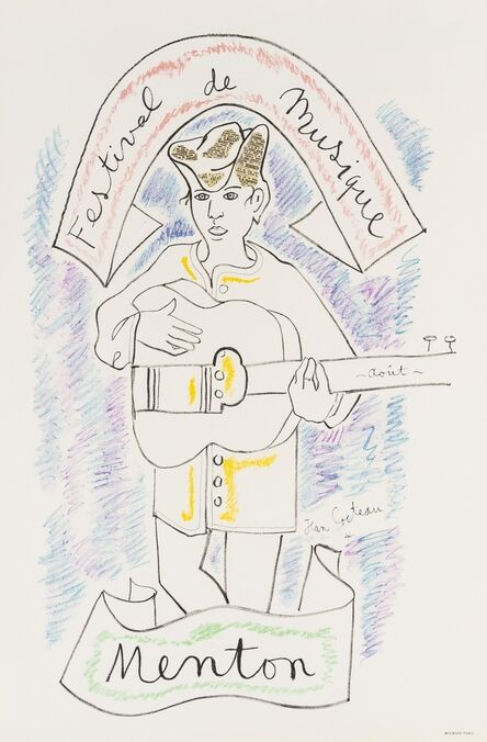 Jean Cocteau, ‘Menton. Festival de Musique’, 1954