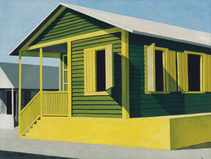 Casita verde y amarilla