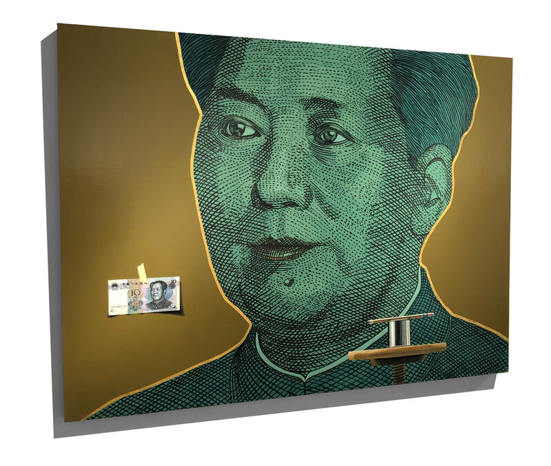 Gordon Lee, ‘Portrait of a Cloistered Mao’, 2012, Painting, Oil and acrylic on wood panel, Anthony Brunelli Fine Arts
