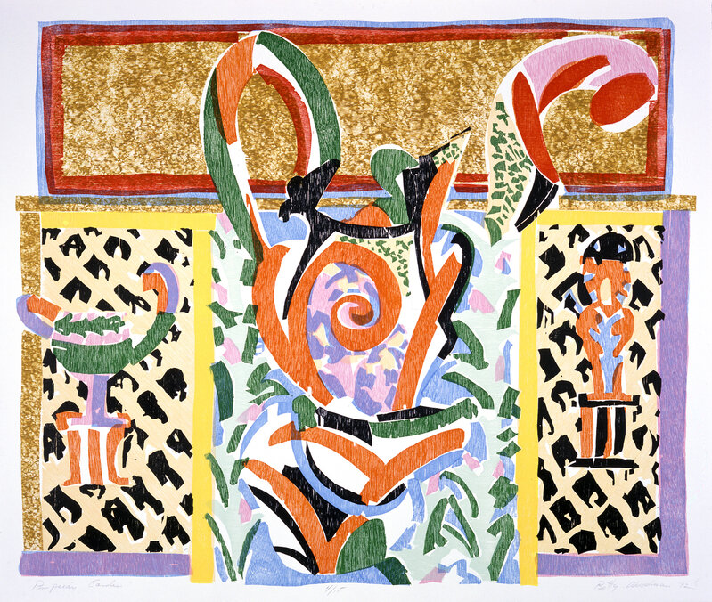 Betty Woodman, ‘Pompeian Garden’, 1992, Print, Color woodcut, Shark's Ink.