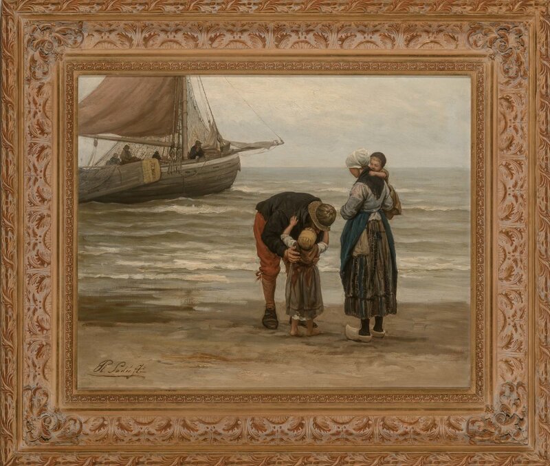 Philip Lodewijk Jacob Frederik Sadee, ‘The Fisherman's Goodbye’, Painting, Oil on canvas, Doyle