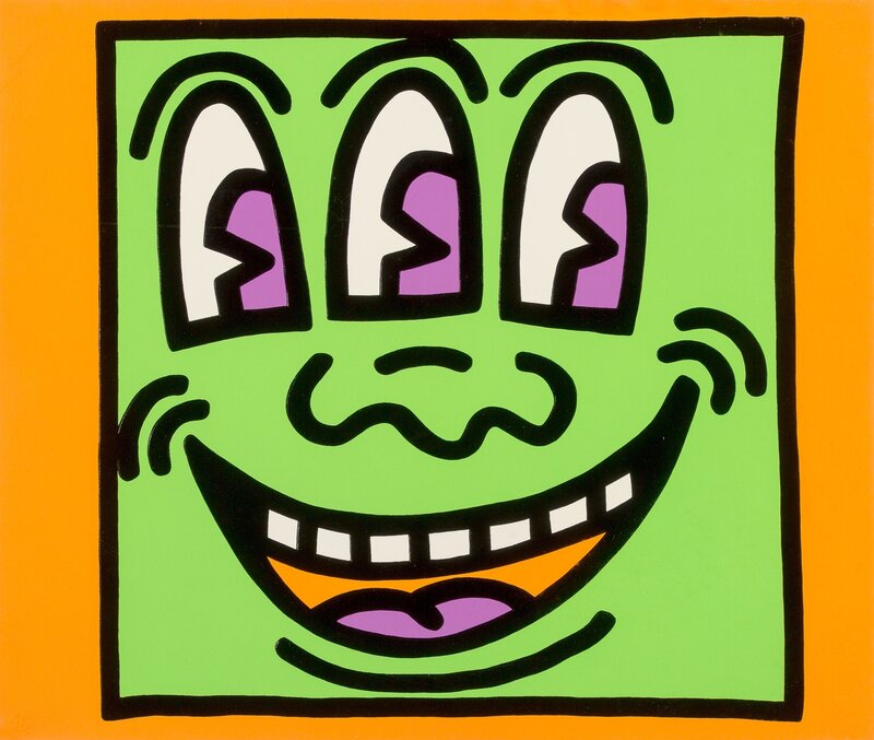 Keith Haring, ‘Three Eyed, from Icons’, 1990, Print, Silkscreen in colors with embossing on Arches Cover paper, Heritage Auctions