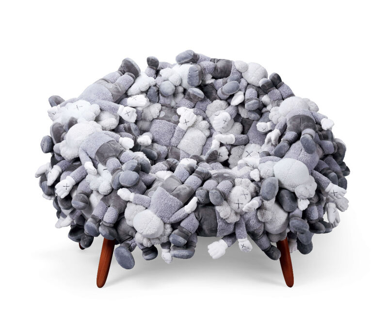 KAWS, ‘Chair Grey’, 2019, Other, Plush Toys & Stainless Steel & Brazil Phoenix Sandalwood, Yang Gallery