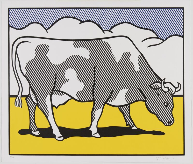 Roy Lichtenstein, ‘Cow Triptych (Cow Going Abstract)’, 1982, Print, Each: Colour lithograph on paper, Van Ham