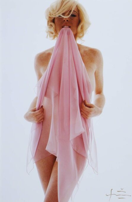 Bert Stern, ‘Large Format Lindsay Lohan with Fuschia Scarf (close up)’