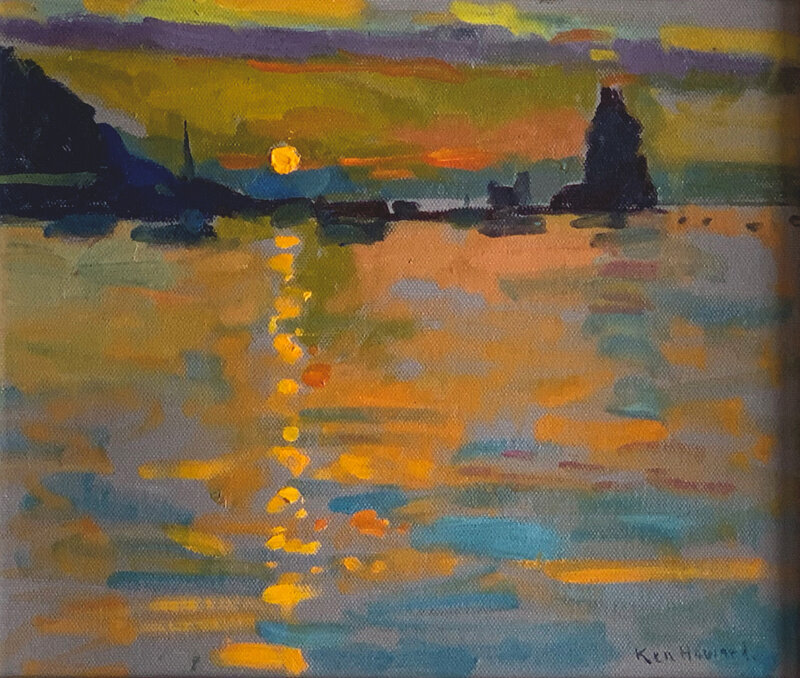 Ken Howard, ‘Sunset II, Volcano’, 2009, Painting, Oil on Canvas, Floren Gallery