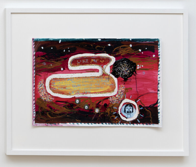 Yael Kanarek, ‘Like Me Bubble’, 1994, Painting, Acrylic, pennies, glitter, marker, and candy sprinkles on paper, bitforms gallery