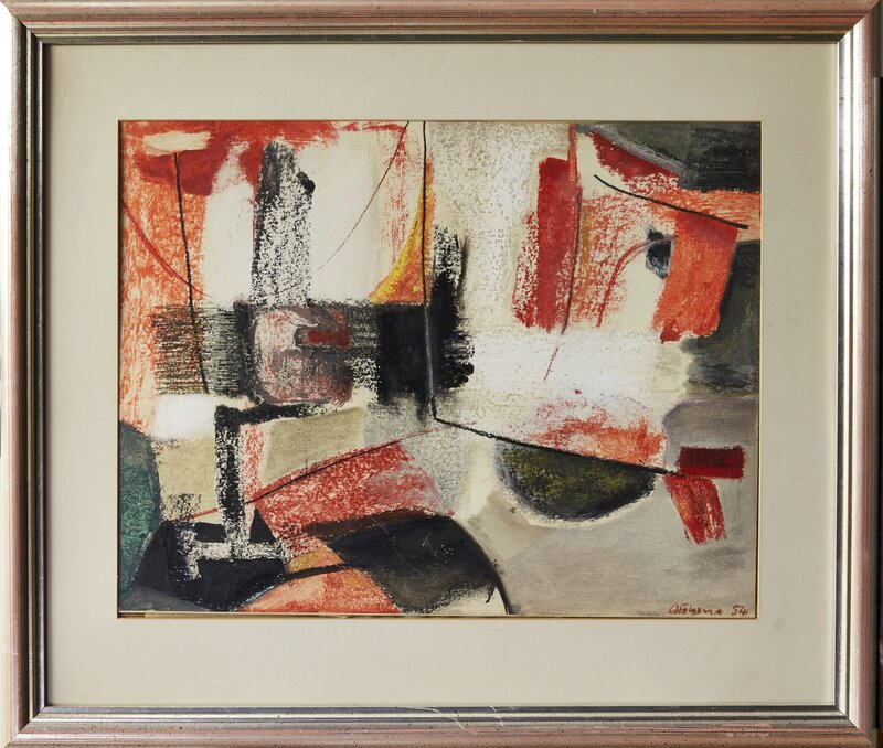 Gerhard Hoehme, ‘Untitled’, 1954, Mixed Media, Oil, acrylic and collage on board, Roseberys