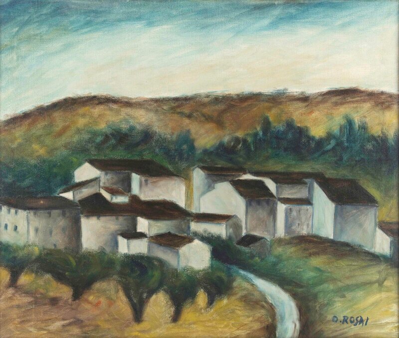 Ottone Rosai, ‘Paesaggio’, 1943, Painting, Oil on canvas, Cambi