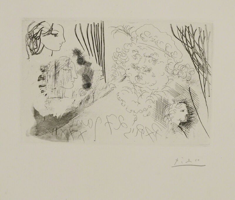 Pablo Picasso, ‘Rembrandt and Women’s Heads (Baer 405)’, 1934, Print, Etching, Sworders
