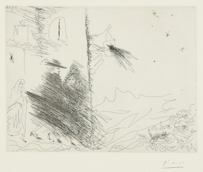 Pablo Picasso, ‘Calixte et Mélibée au verger de plebére (B. 1611; Ba. 1627)’, 1968, Print, Etching, Sotheby's