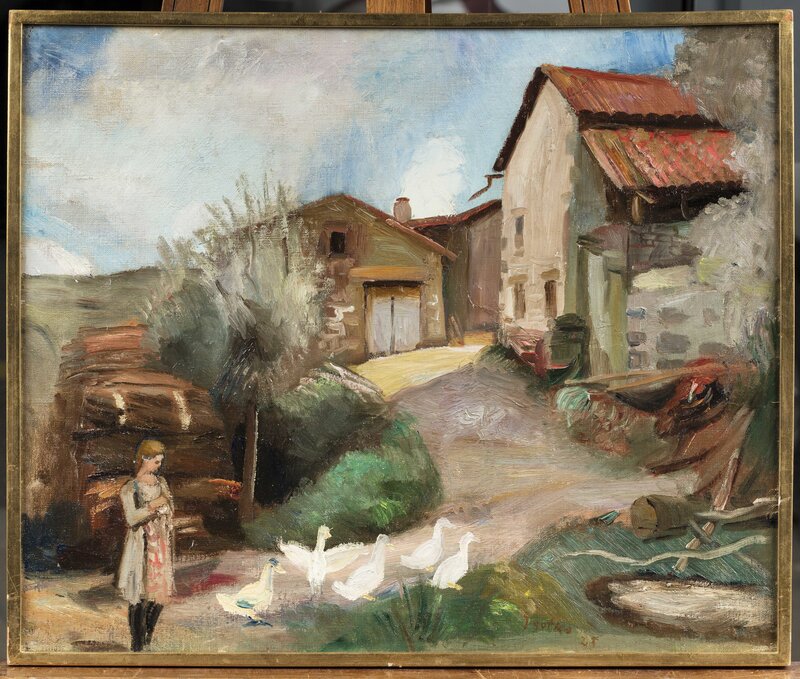 Jacques Gotko, ‘La ferme’, executed in 1923, Painting, Oil on canvas, Leclere 