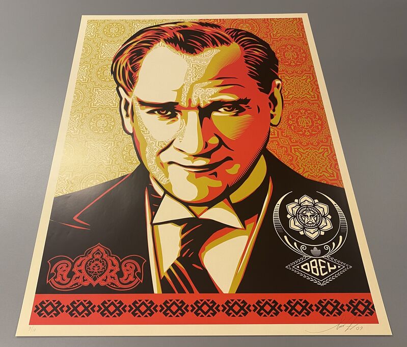 Shepard Fairey, ‘Mustafa Kemal Ataturk’, 2009, Print, Offset lithography on shiny stock paper, artempus