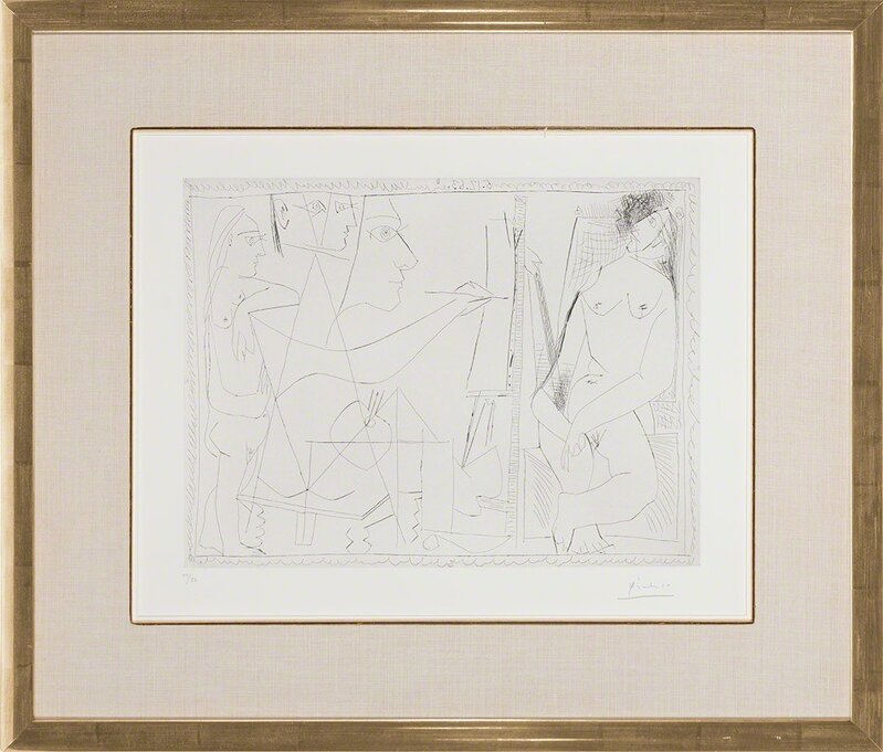 Pablo Picasso, ‘Dans L'Atelier (B. 1140)’, 1963, Print, Etching and drypoint, on wove paper, Doyle