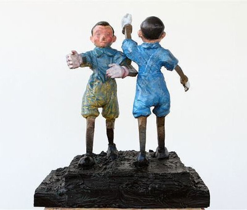 Jim Dine, ‘Two Pinocchios in Blue’, 2010, Sculpture, Bronze, Galerie de Bellefeuille