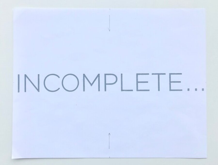 INCOMPLETE . . .