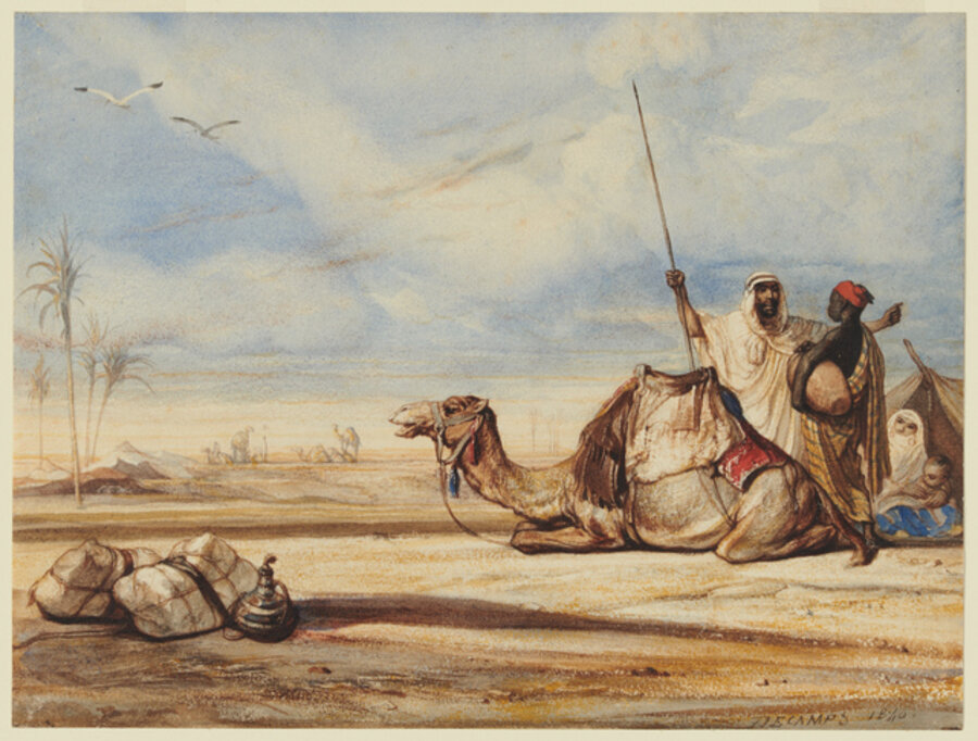 Caravan Halted at an Oasis