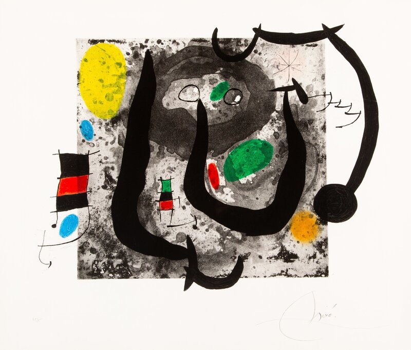 Joan Miró, ‘Les Armes du Sommeil’, 1970, Print, Etching and aquatint in colors with carborundum on Mandeure rag paper, Heritage Auctions
