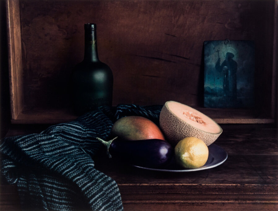 Still Life (2) Oaxaca Vase with Aubergine