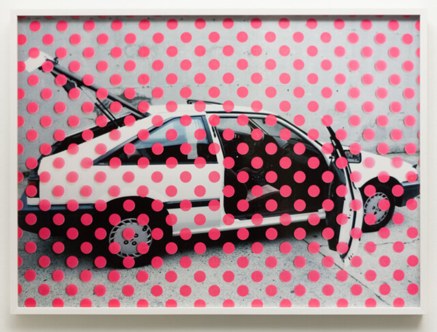 Untitled (Pink Dots on Car)