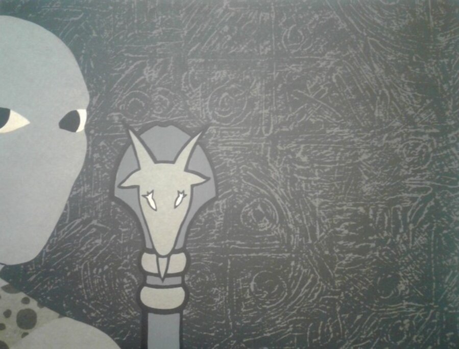 Untitled (Head with Goat)