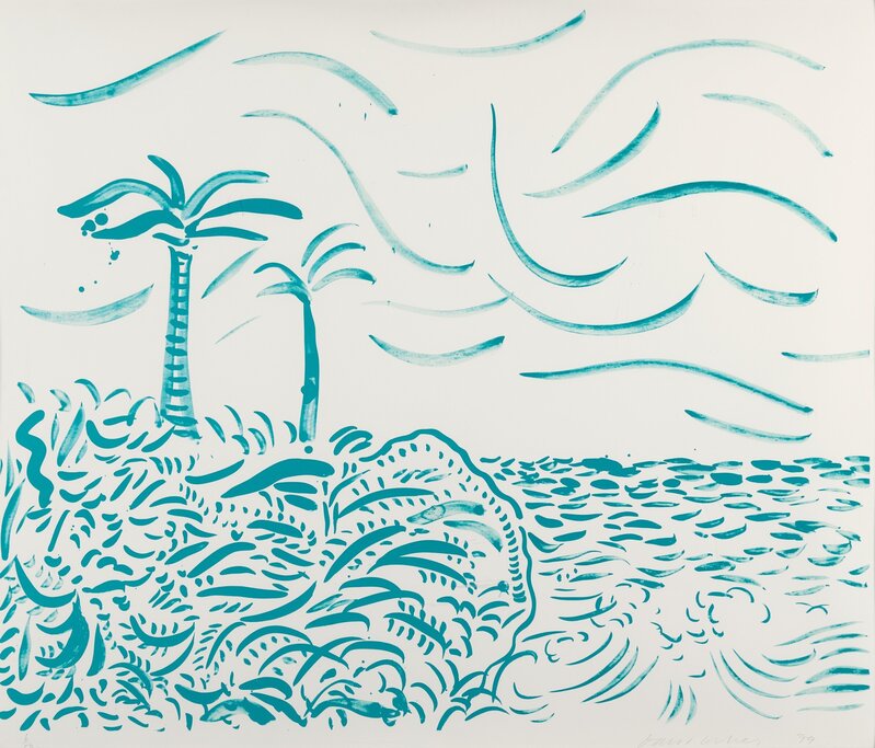 David Hockney, ‘Green Bora Bora’, 1979, Print, Lithograph in colors on wove paper, Heritage Auctions