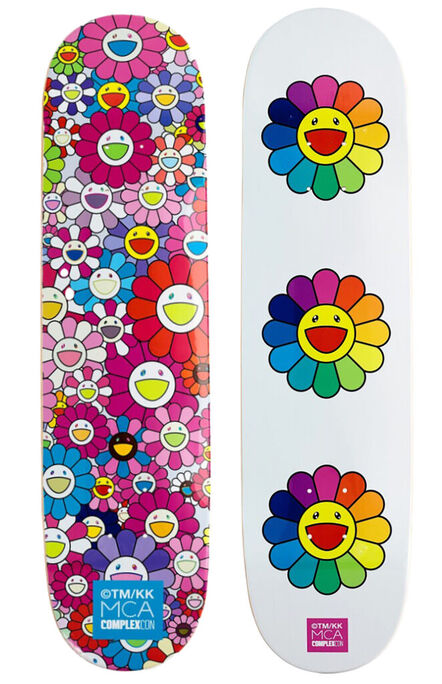 Takashi Murakami, ‘Takashi Murakami Flowers Skateboard Decks: set of 2 works (Murakami skateboard)’, 2017