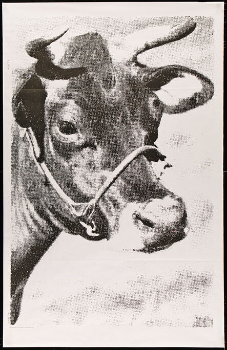 Andy Warhol, ‘VENICE BIENNALE 36x56 Italian 1976 Andy Warhol's Cow Poster’, 1976