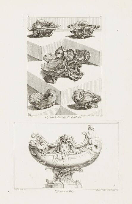 Juste-Aurèle Meissonnier, ‘Differents Desseins de Sallieres (Various Designs for Salt Dishes)’, 1748