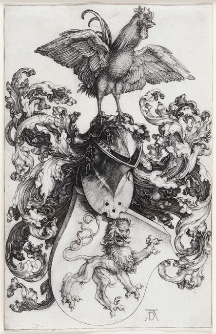 Albrecht Dürer, ‘Coat of Arms with Lion and Rooster’, 1500