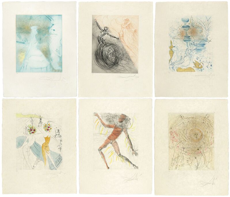 Salvador Dalí, ‘Hippies’, 1969-1970, Print, The complete set of eleven etchings with hand-colouring on Japan paper, Christie's