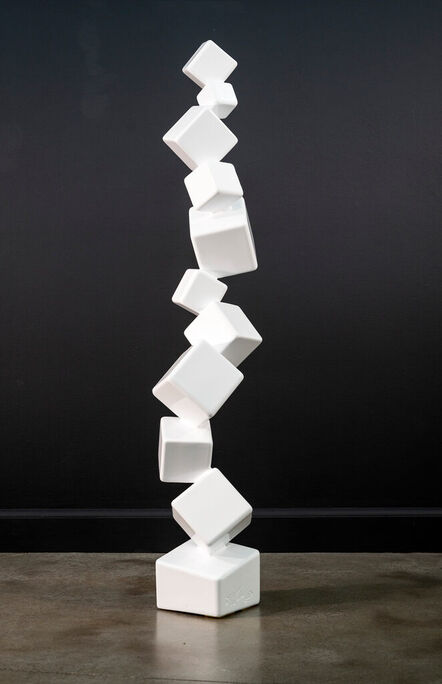 Claude Millette, ‘Effervescence White 60 - geometric, abstract, powder coated steel sculpture’, 2023