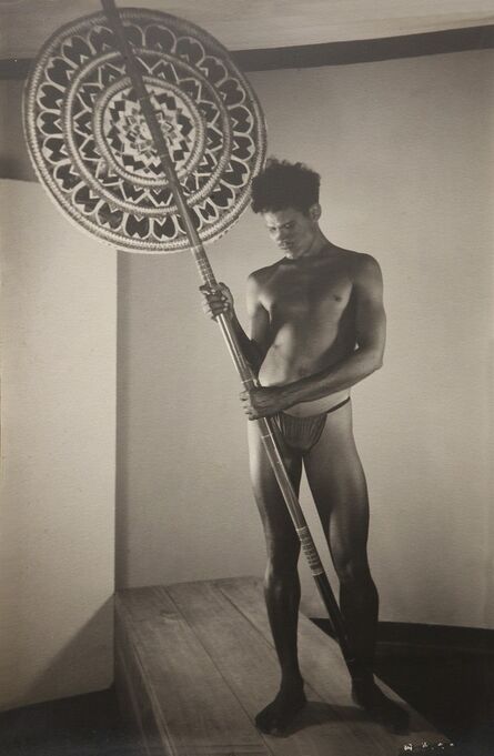 Lionel Wendt, ‘Untitled (Man holding a sestha)’, c.1935