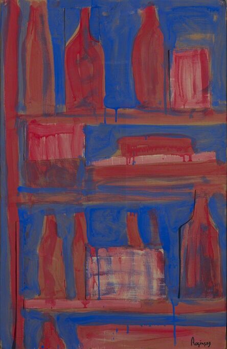 Mikhail Roginsky, ‘Red bottles on blue background’, 1978