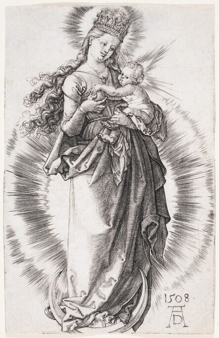 Albrecht Dürer, ‘Virgin on the Crescent with a Starry Crown’, 1508