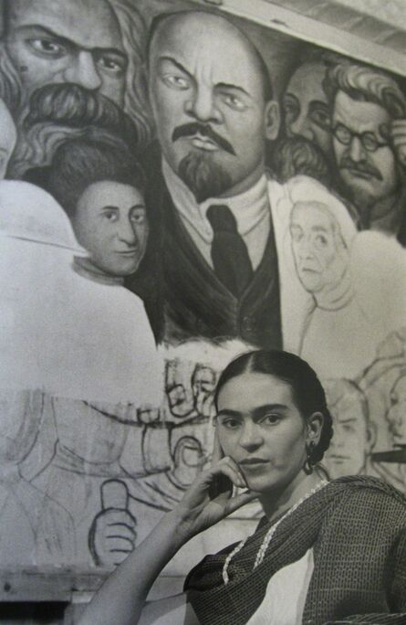 Lucienne Bloch, ‘Frida in front of the unfinished Unity Panel’, 1933