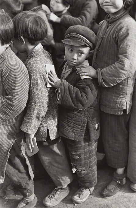 Henri Cartier-Bresson, ‘Children await rice distribution, Shanghai, China’, 1949