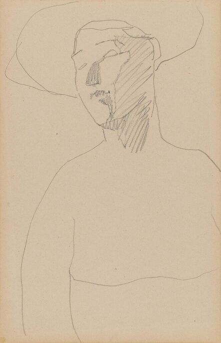 Amedeo Modigliani, ‘Frau mit Hut im Halbprofil’, 1906-1907