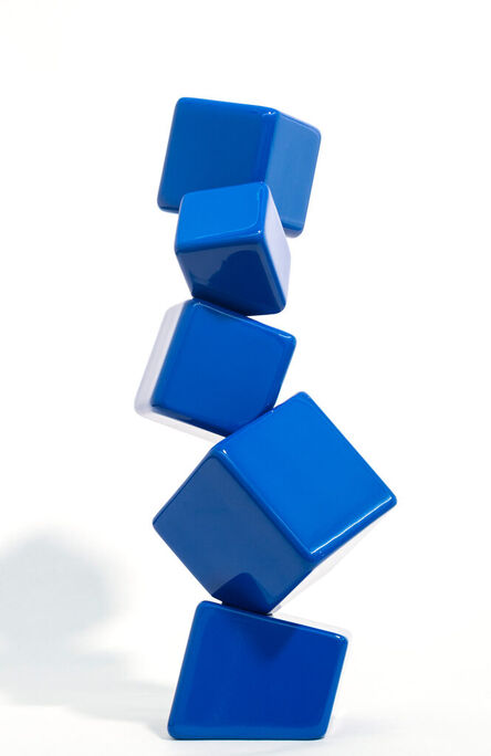 Claude Millette, ‘Effervescence Blue - small, geometric, abstract, powder coated steel sculpture’, 2023