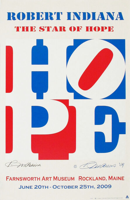 Robert Indiana, ‘The Star of Hope, Farnsworth Art Museum Exhibition Announcement’, 2009
