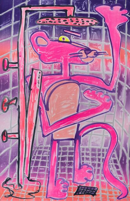 Katherine Bernhardt, ‘Shower Power - Pink Panther’, 2023