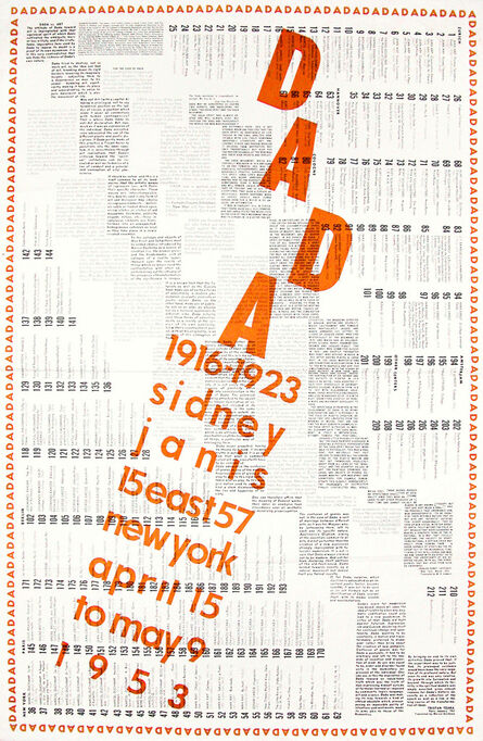 Marcel Duchamp, ‘International DADA Exhibition 1916-1923’, 1953