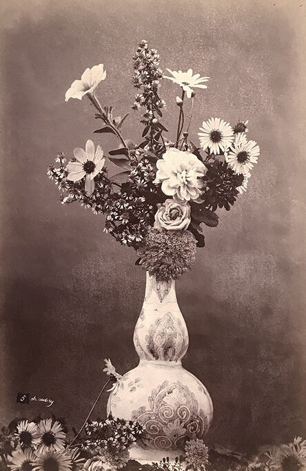 Charles Aubry, ‘Flower Arrangement in Narrow Neck Vase’, 1864c/1864c