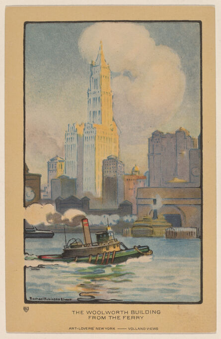 Rachael Robinson Elmer, ‘The Woolworth Building from the Ferry’, 1914