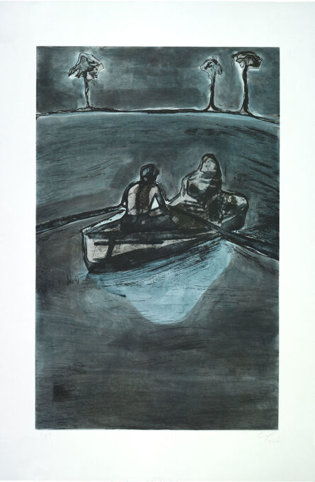 Peter Doig, ‘Two People at Night (indigo)’, 2016