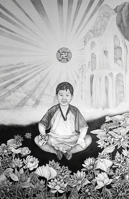 Henna Pohjola, ‘Shān shuǐ huà, Shansuihua - Portrait of Oli Xiaoyou Ma’, 2017