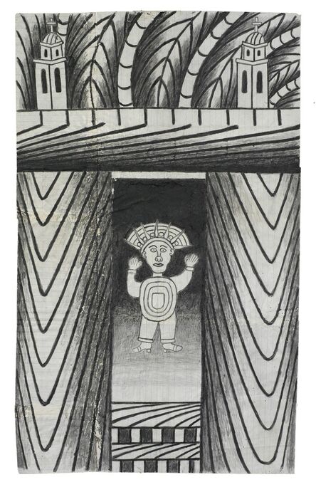Martín Ramírez, ‘Untitled (Aztec)’, ca. 1960