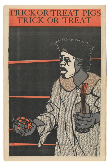 Emory Douglas, ‘ "Trick or treat pigs, trick or treat"’, 1970
